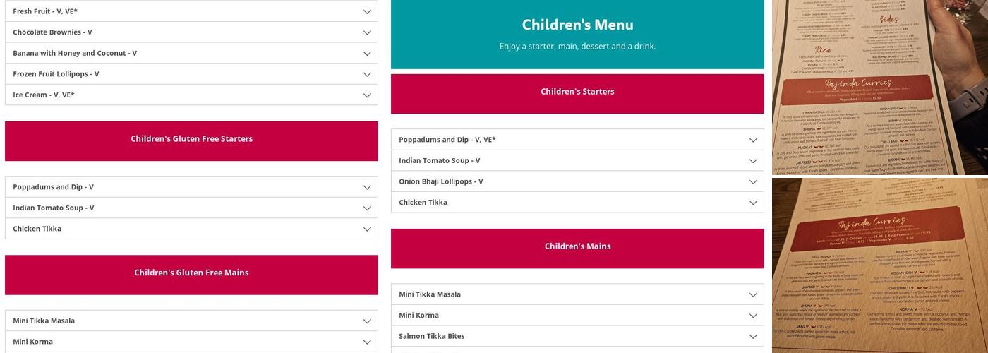 Rajinda Pradesh Menu