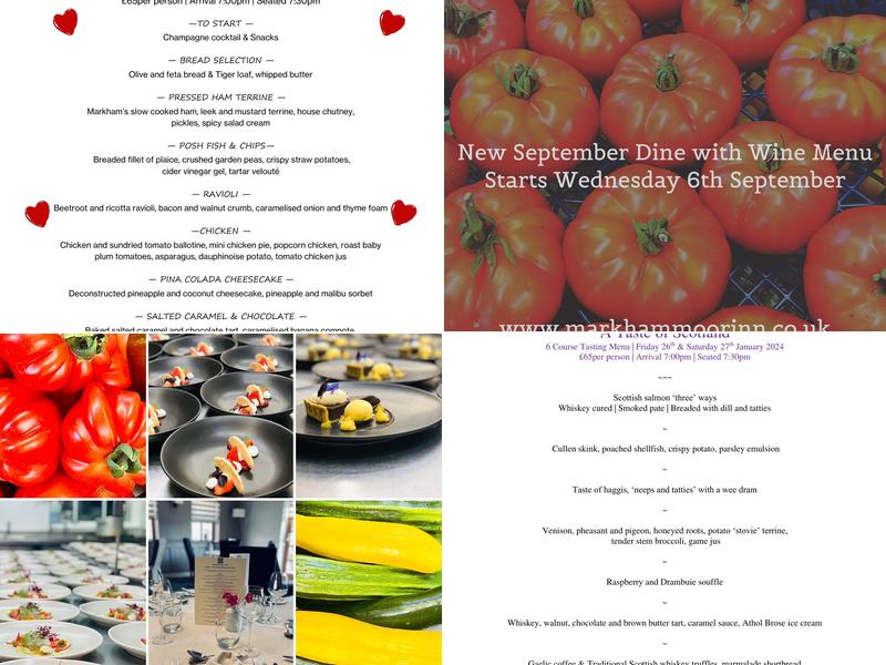 Markham Moor Inn Menu