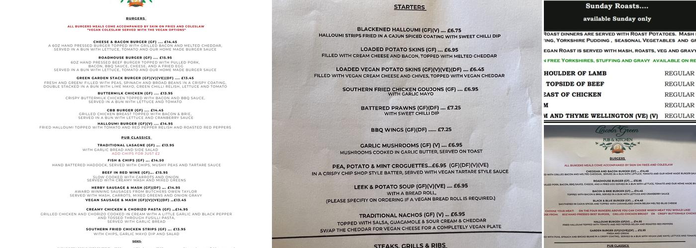 The Lincoln Green Menu