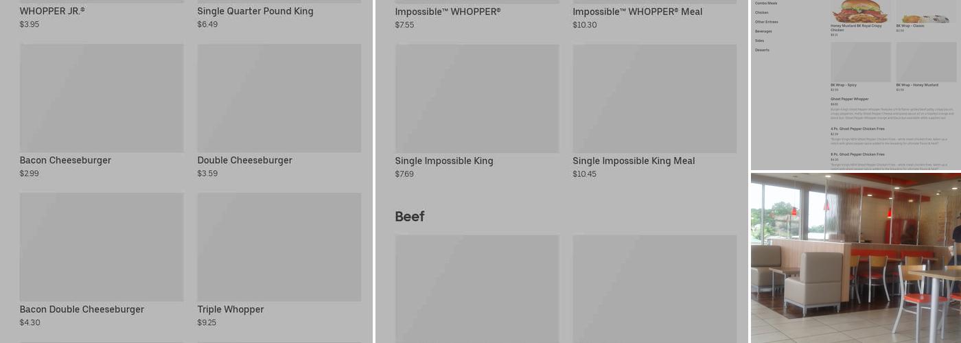 Burger King Menu