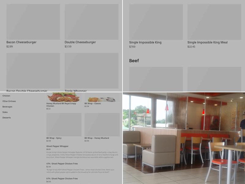 Burger King Menu