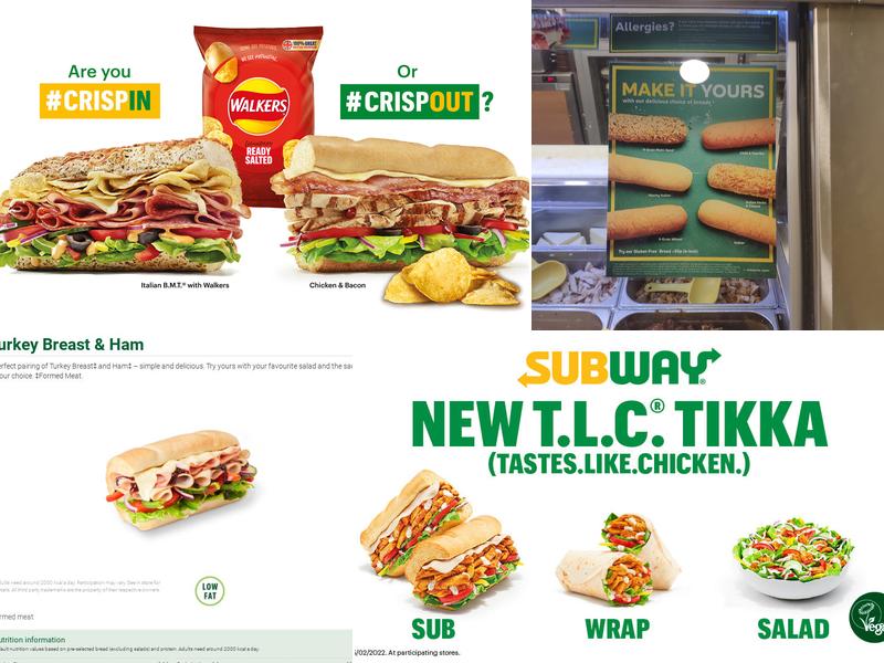 Subway Menu