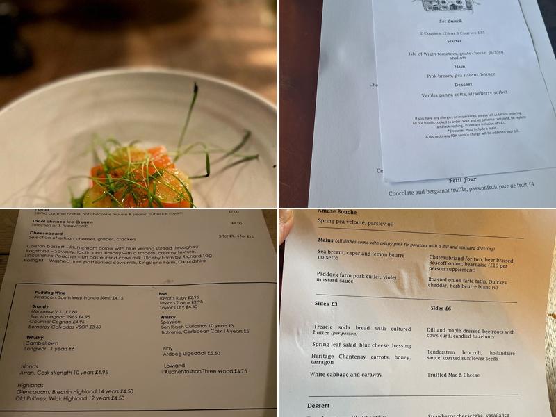 The Killingworth Castle Menu