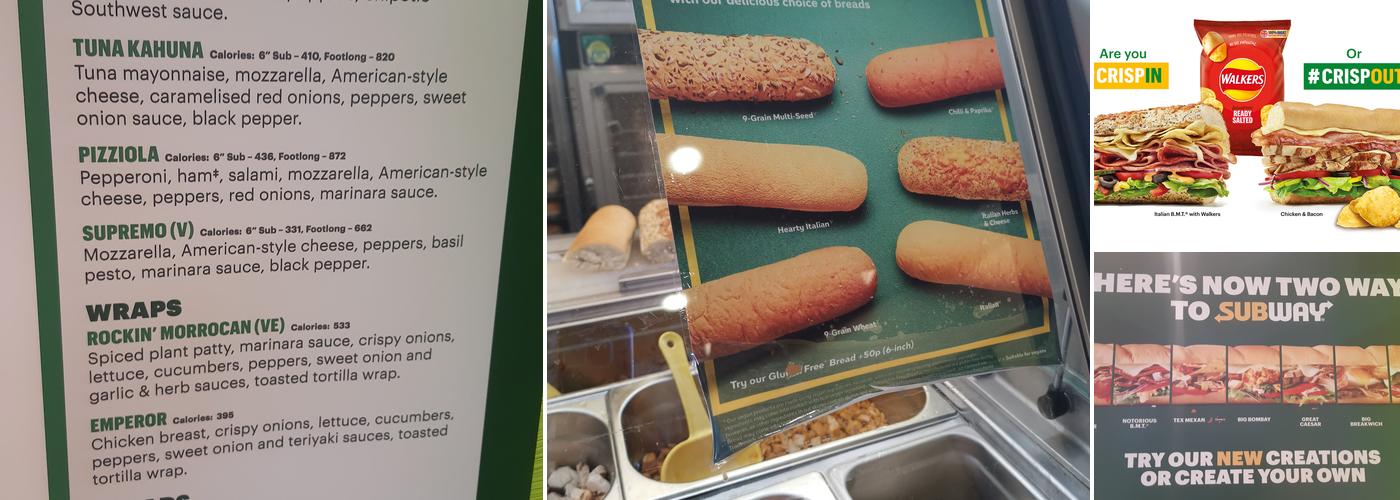 Subway Menu