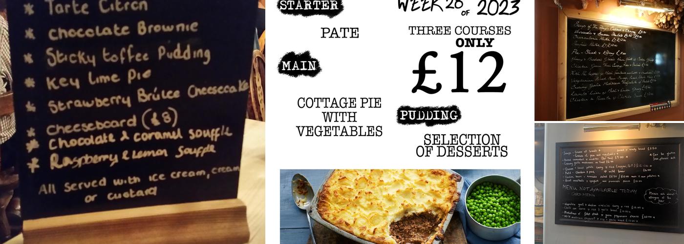 The Black Horse Inn Menu