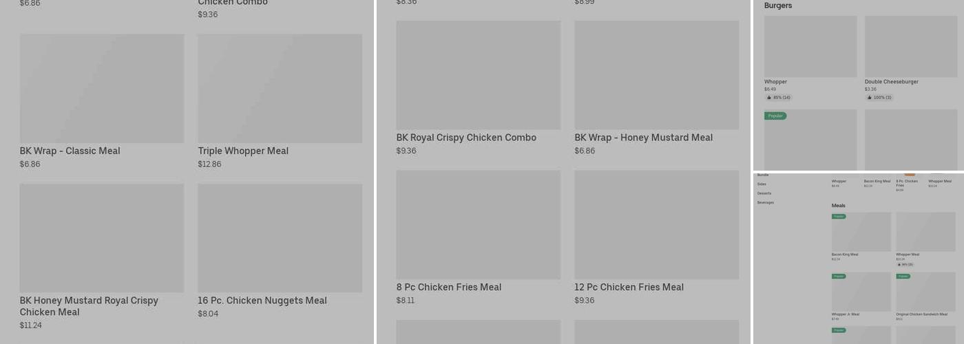 Burger King Menu