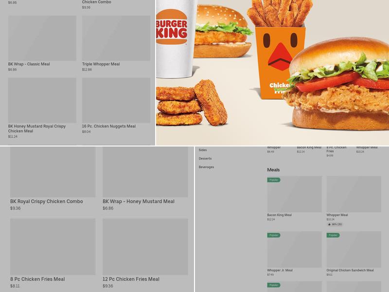 Burger King Menu