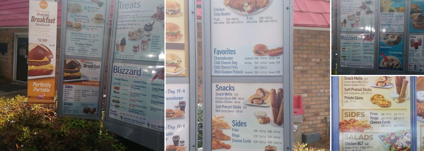 Dairy Queen Menu