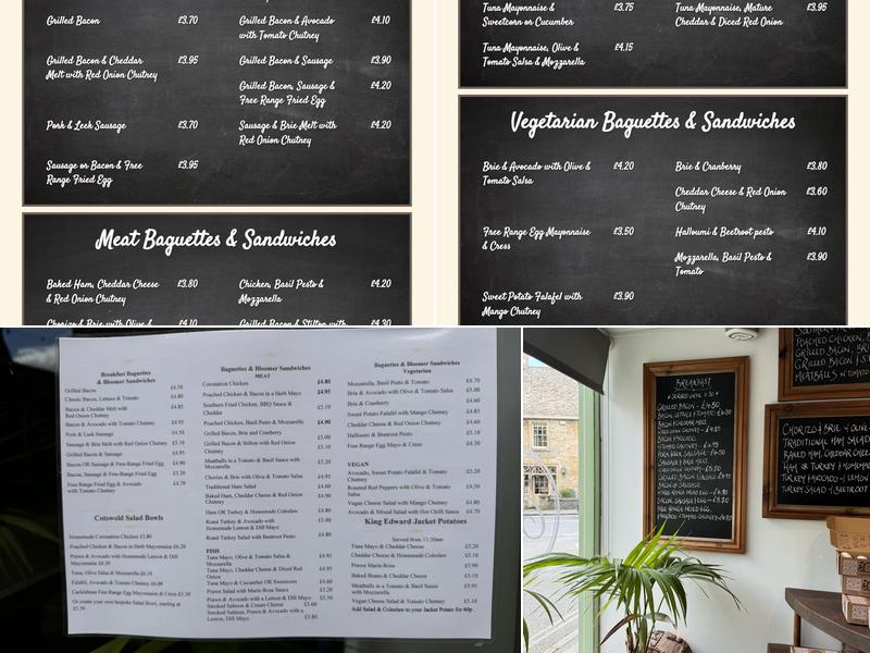 Cotswold Baguettes Menu