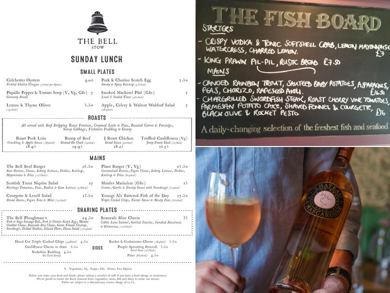 The Bell (Hotel) Menu