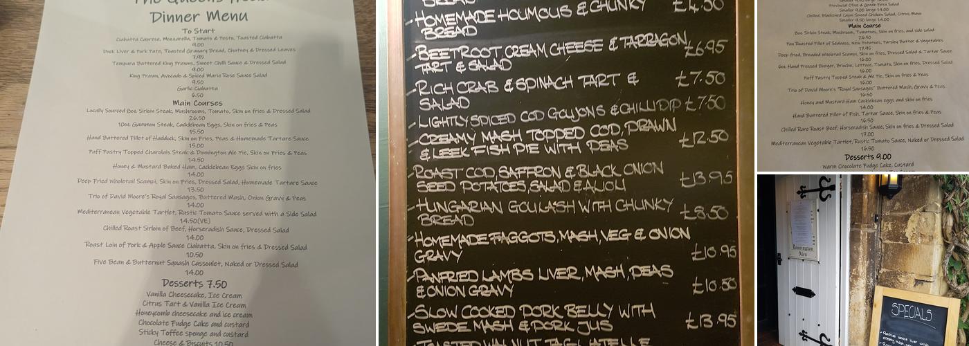 Queens Head Inn Menu