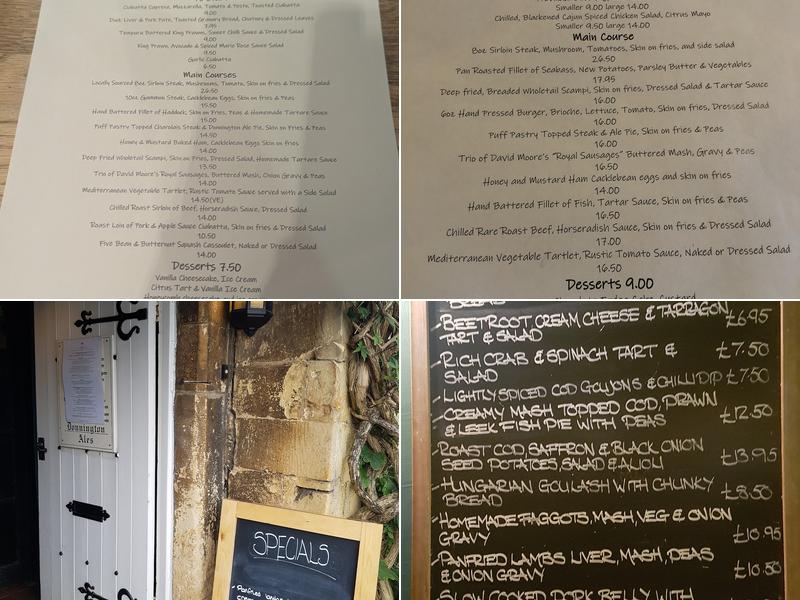 Queens Head Inn Menu