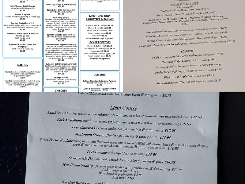The Jolly Boatman Menu
