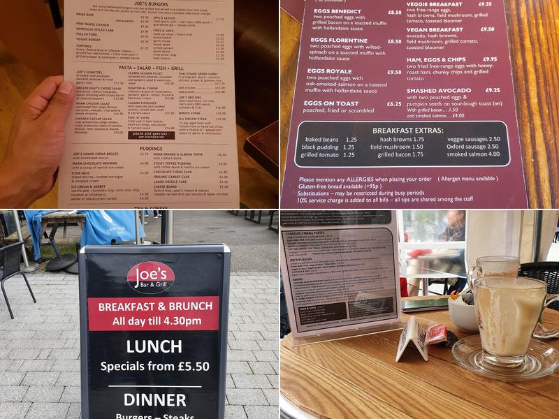 Joe's Bar & Grill Menu