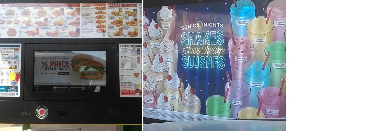 Sonic Drive-In Menu