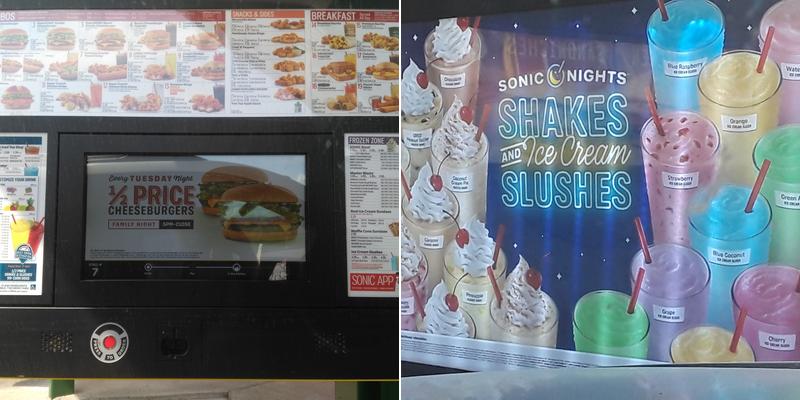 Sonic Drive-In Menu