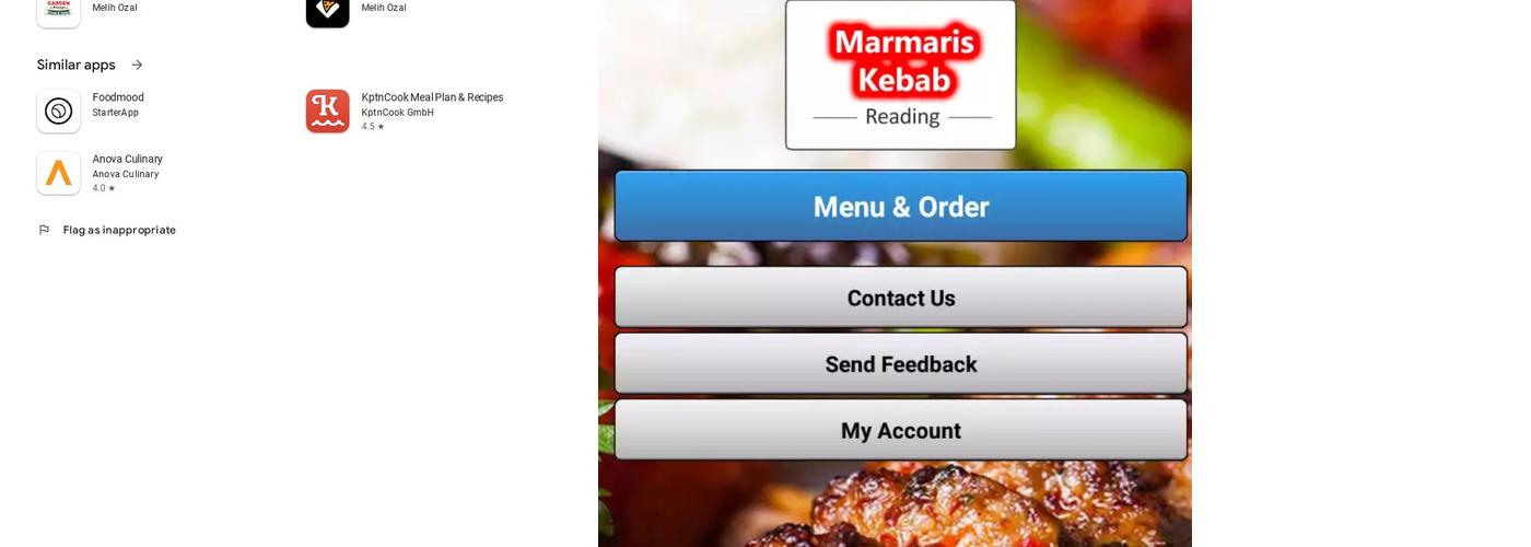 Marmaris Kebab Reading Menu