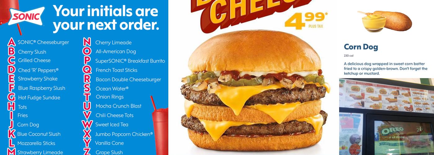 Sonic Drive-In Menu