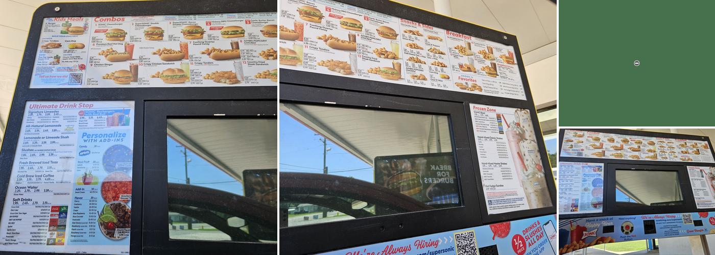 Sonic Drive-In Menu