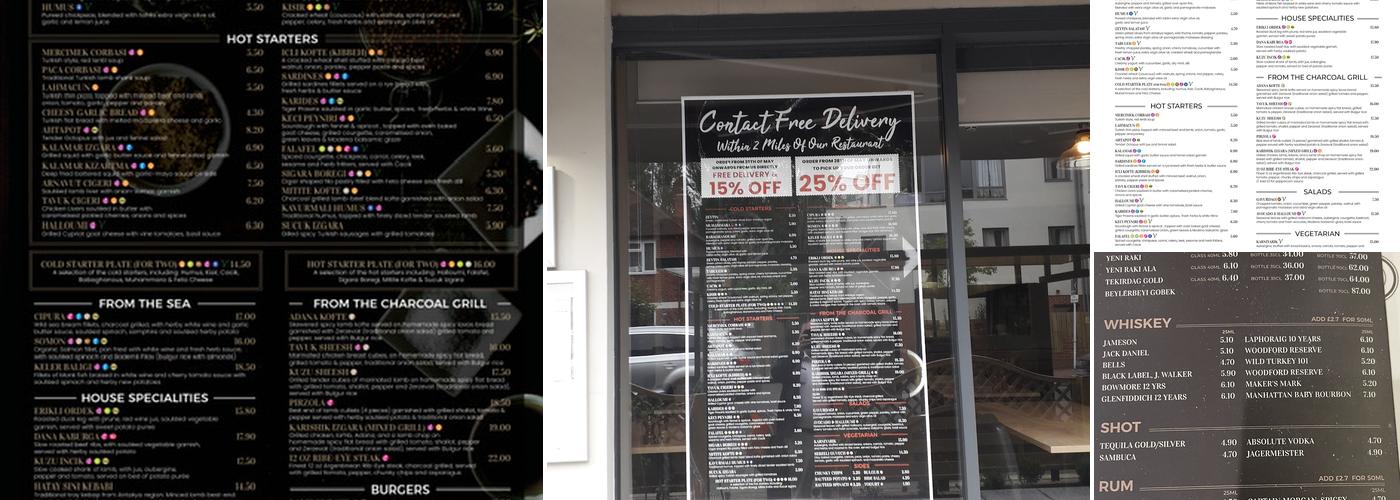 Hatay Restaurant/Raynes Park/Wimbledon Menu