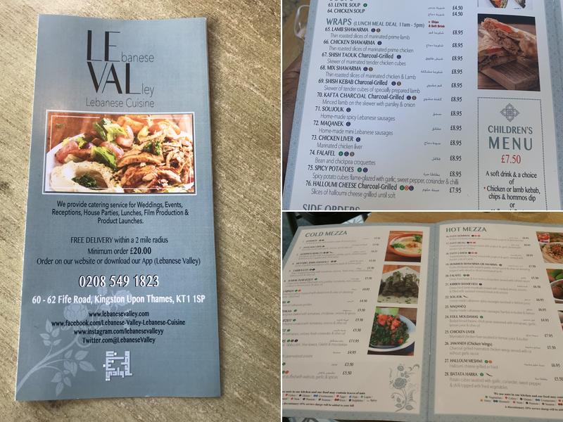 Le Val Menu