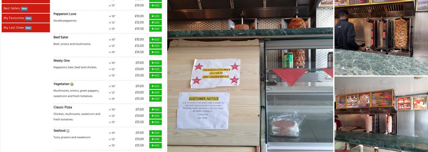 Swindon Kebab House Menu