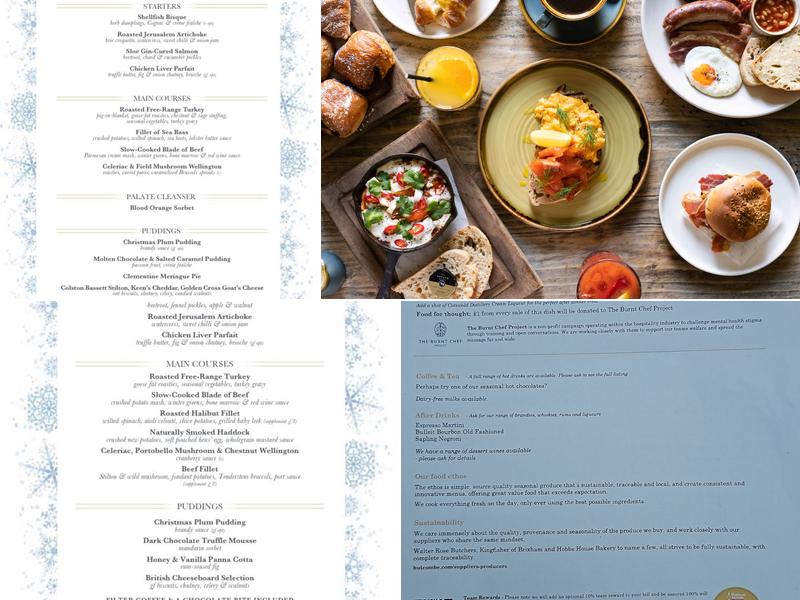 The Trout at Tadpole Bridge Menu