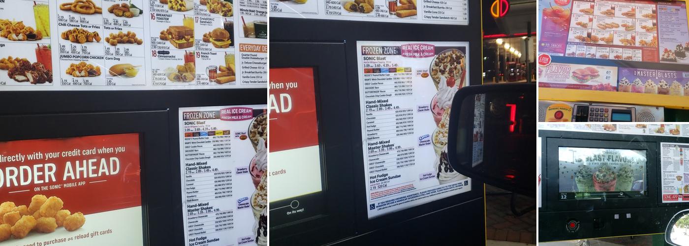 Sonic Drive-In Menu