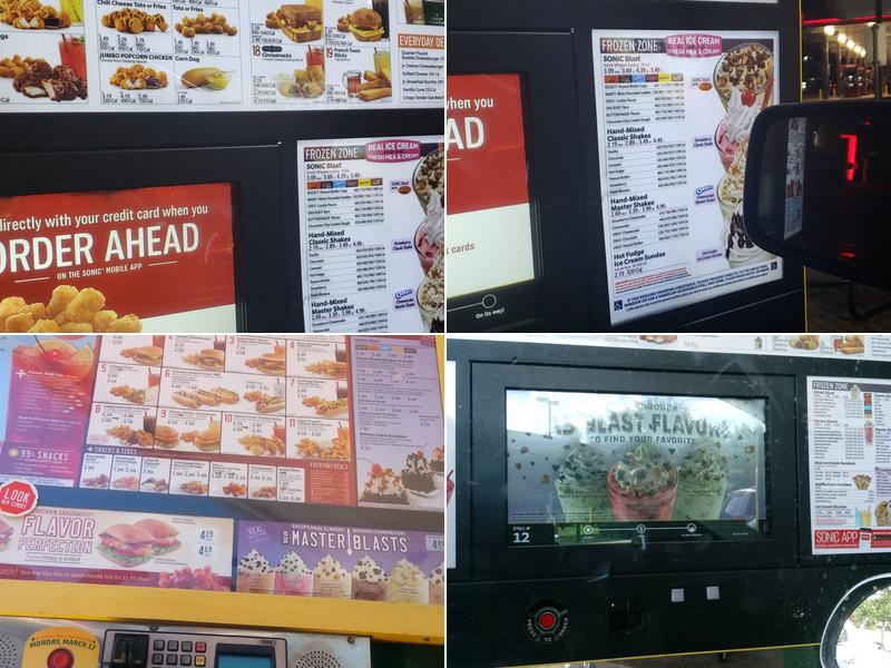 Sonic Drive-In Menu