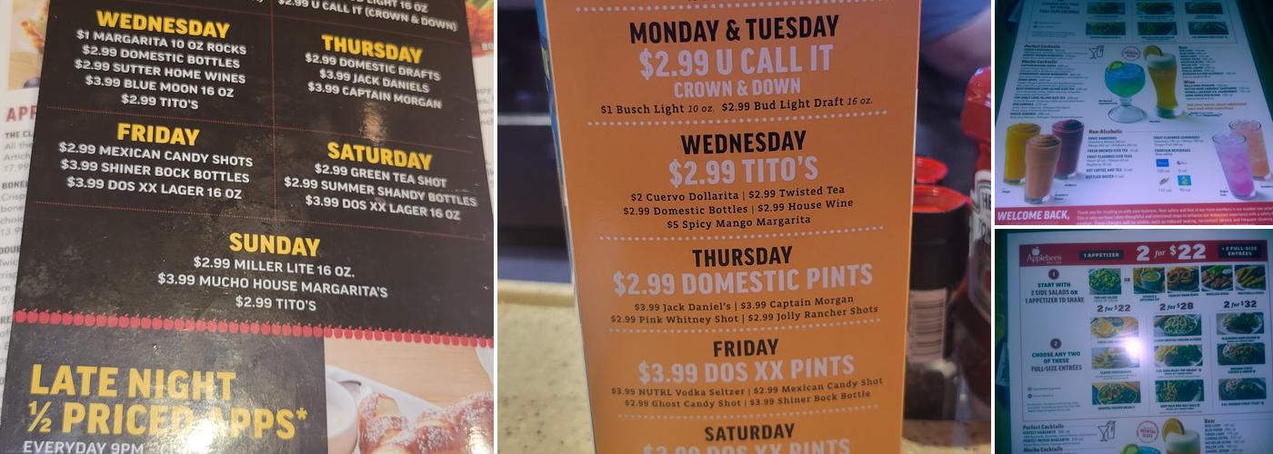 Applebee's Grill + Bar Menu