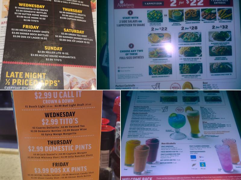 Applebee's Grill + Bar Menu