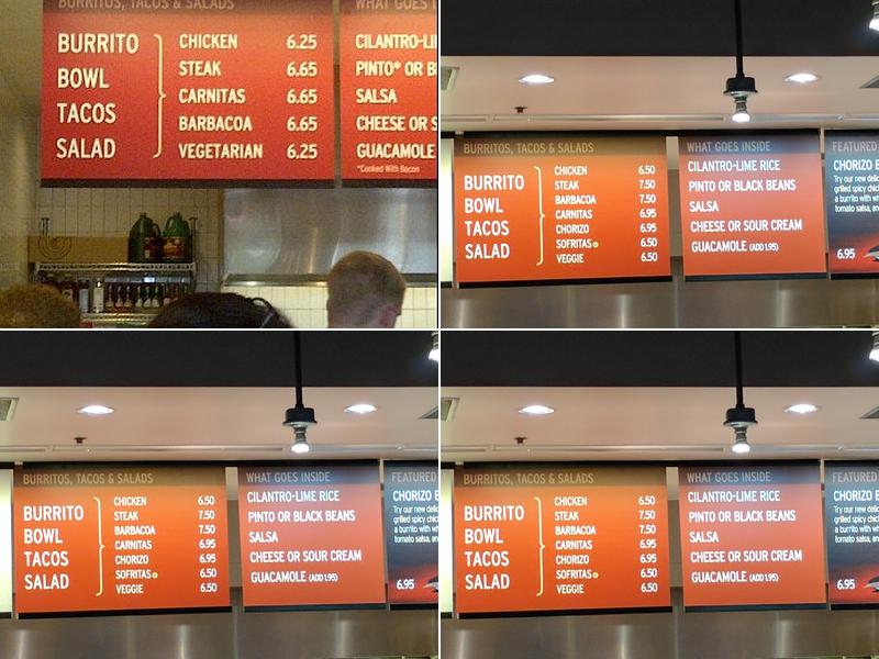 Chipotle Mexican Grill Menu