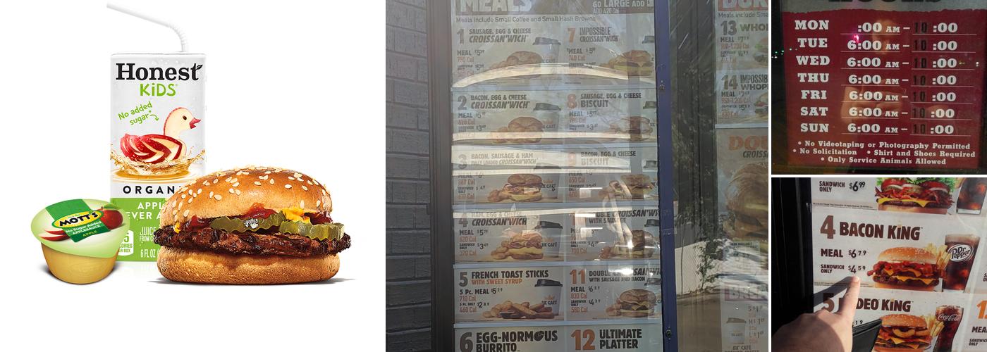 Burger King Menu