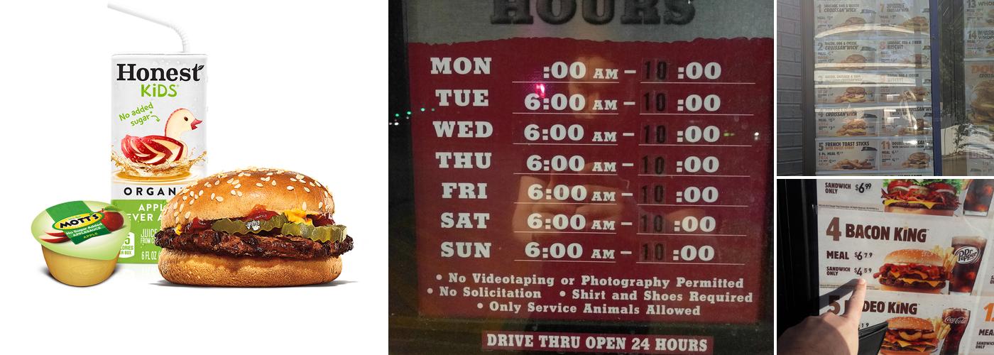 Burger King Menu