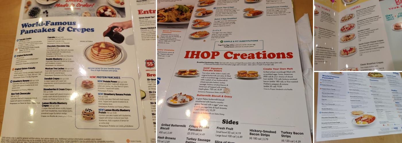 IHOP Menu