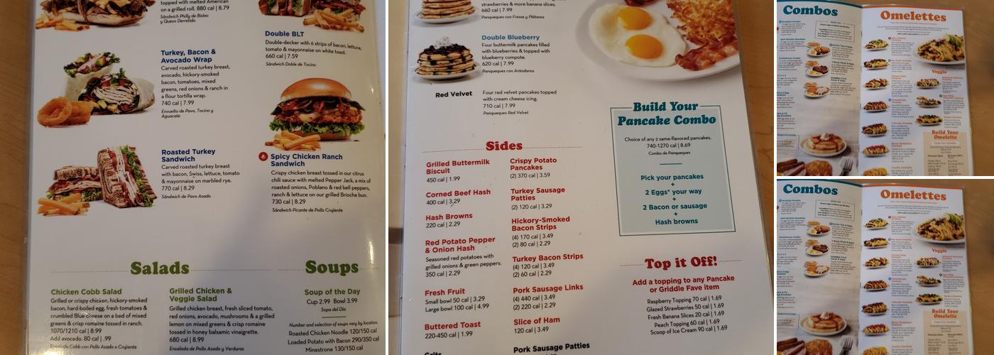 IHOP Menu