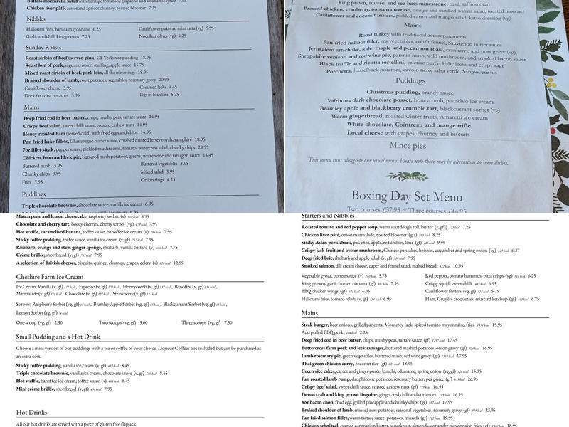 The Oakley Arms Menu