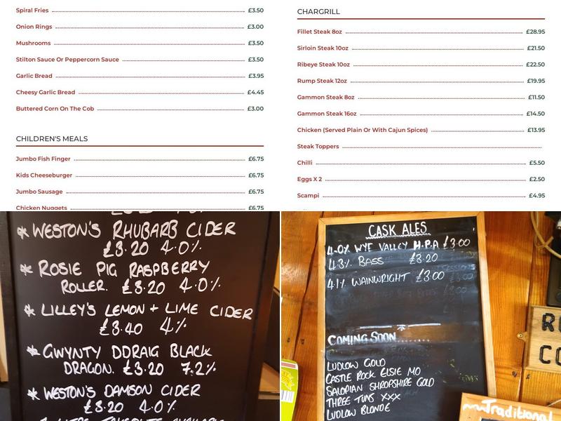 The Swan at Whiston Menu