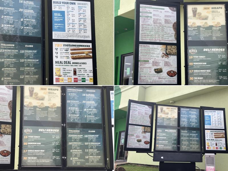 Subway Menu