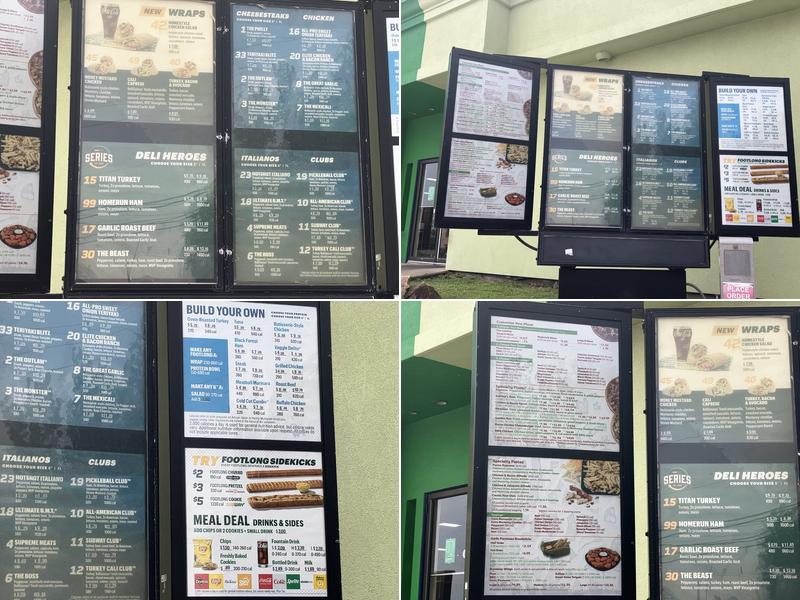 Subway Menu