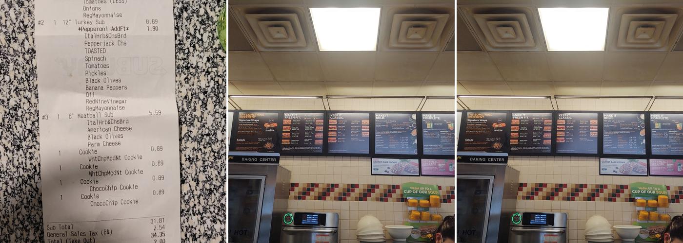 Subway Menu