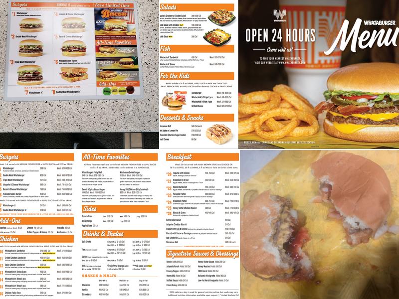 Whataburger Menu