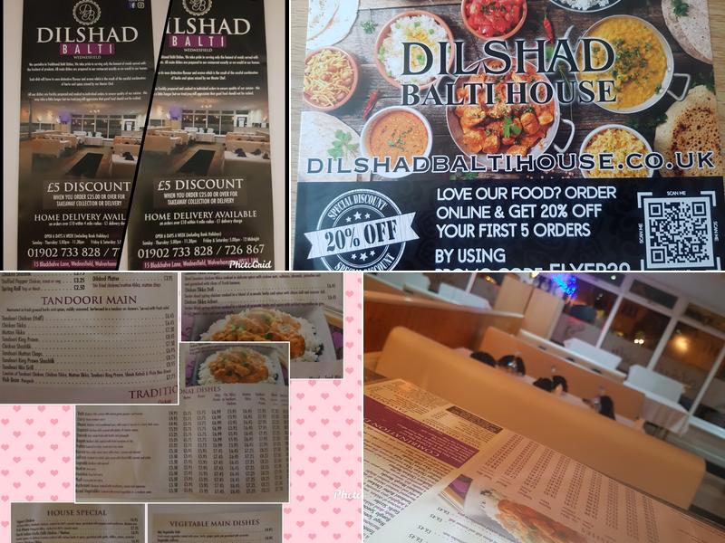 Dilshad Balti House Menu