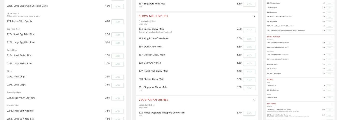 Crispy Duck Takeaway Menu