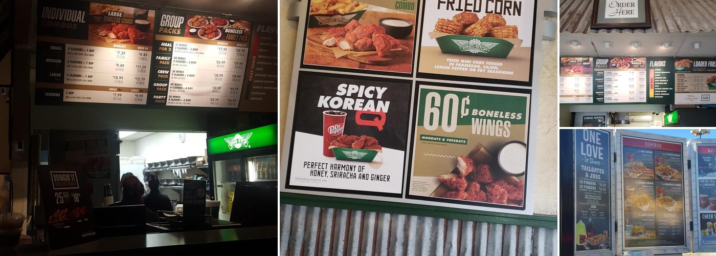 Wingstop Menu