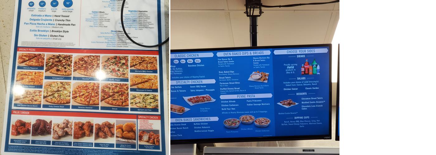 Domino's Pizza Menu