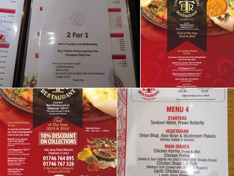 Eurasia Tandoori Menu