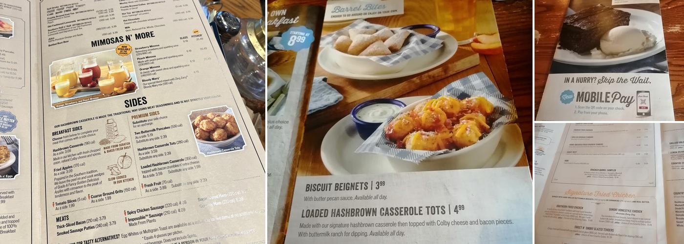 Cracker Barrel Old Country Store Menu