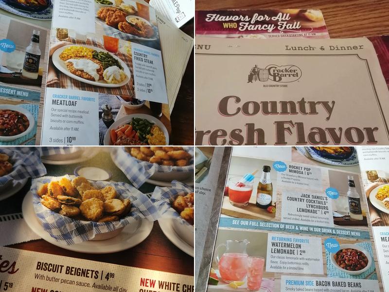 Cracker Barrel Old Country Store Menu