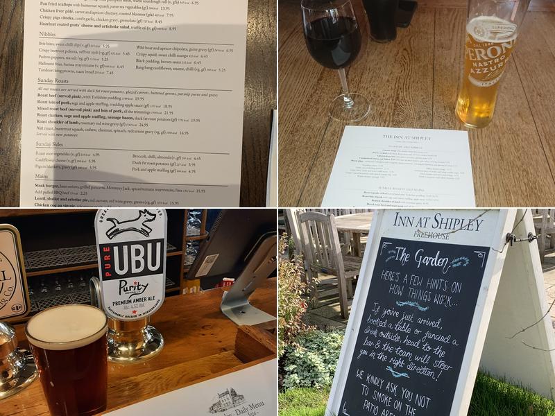 The Inn at Shipley Menu